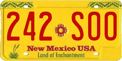 NM license plate 242SOO