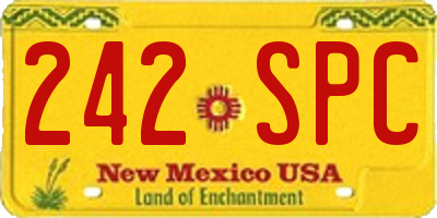 NM license plate 242SPC