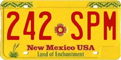 NM license plate 242SPM