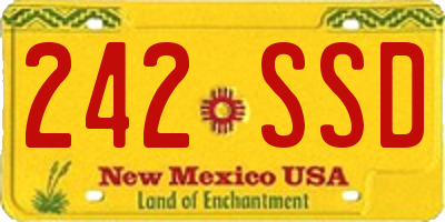 NM license plate 242SSD