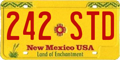NM license plate 242STD