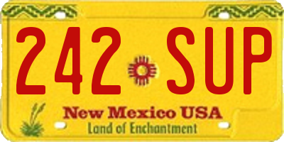 NM license plate 242SUP