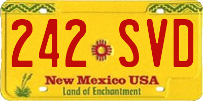NM license plate 242SVD
