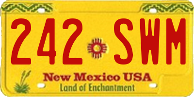 NM license plate 242SWM