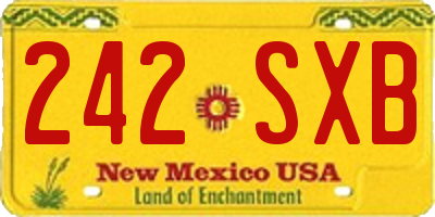 NM license plate 242SXB