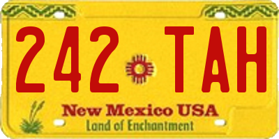 NM license plate 242TAH