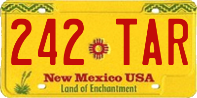 NM license plate 242TAR