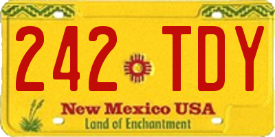 NM license plate 242TDY