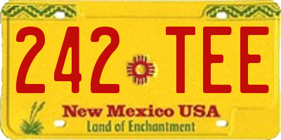 NM license plate 242TEE