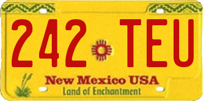 NM license plate 242TEU