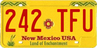 NM license plate 242TFU