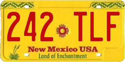 NM license plate 242TLF