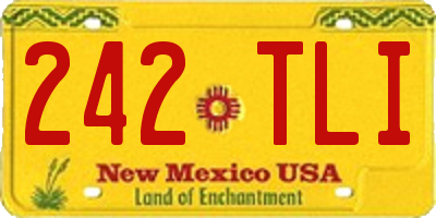 NM license plate 242TLI