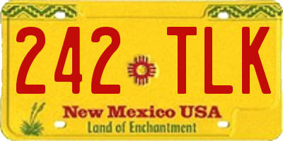 NM license plate 242TLK