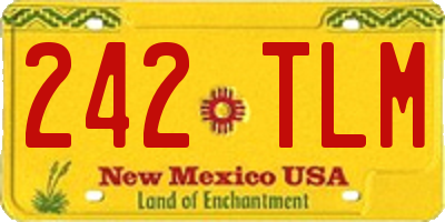 NM license plate 242TLM