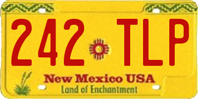 NM license plate 242TLP