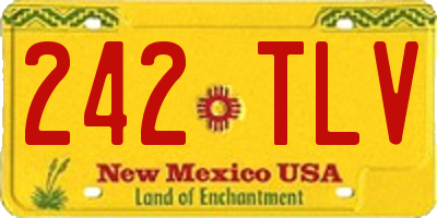 NM license plate 242TLV