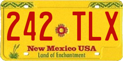 NM license plate 242TLX