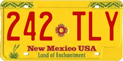 NM license plate 242TLY