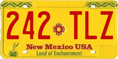 NM license plate 242TLZ