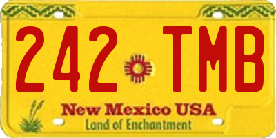 NM license plate 242TMB