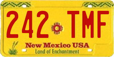 NM license plate 242TMF