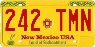 NM license plate 242TMN