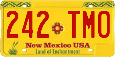 NM license plate 242TMO