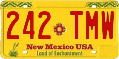 NM license plate 242TMW