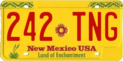 NM license plate 242TNG