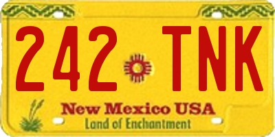NM license plate 242TNK