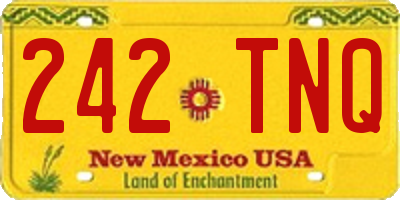 NM license plate 242TNQ