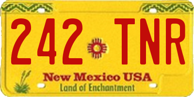 NM license plate 242TNR