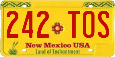 NM license plate 242TOS