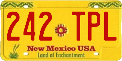 NM license plate 242TPL