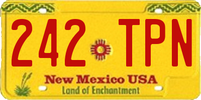 NM license plate 242TPN