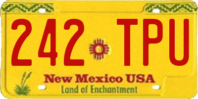NM license plate 242TPU