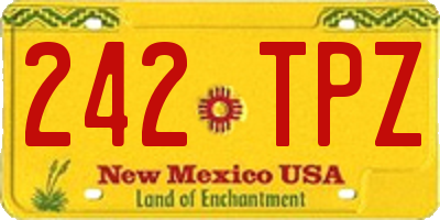 NM license plate 242TPZ