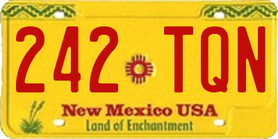 NM license plate 242TQN
