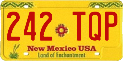 NM license plate 242TQP