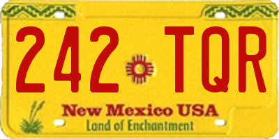 NM license plate 242TQR