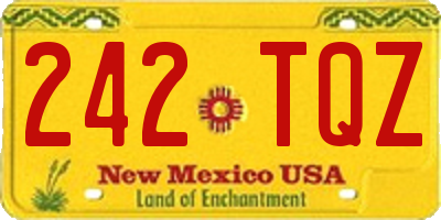 NM license plate 242TQZ