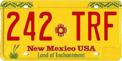 NM license plate 242TRF