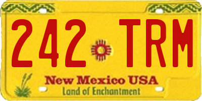 NM license plate 242TRM