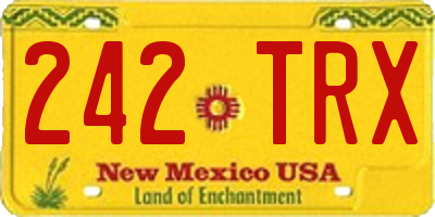 NM license plate 242TRX