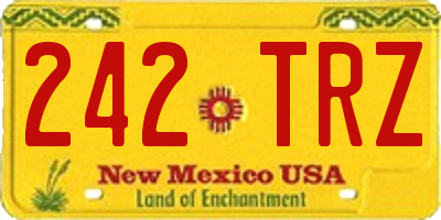 NM license plate 242TRZ