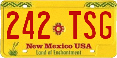 NM license plate 242TSG