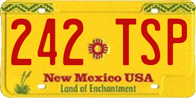 NM license plate 242TSP