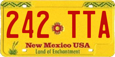 NM license plate 242TTA