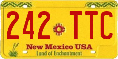 NM license plate 242TTC